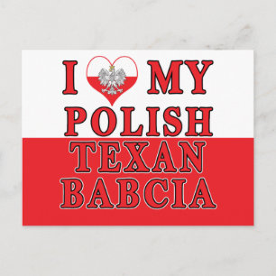 Ik hou van mijn Poolse Texan Babcia Briefkaart