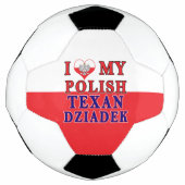 Ik hou van mijn Poolse Texan Dziadek Voetbal (Voorkant)
