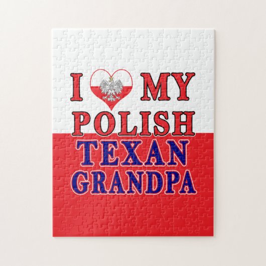 Ik hou van mijn Poolse Texan Grandpa Legpuzzel (Verticaal)