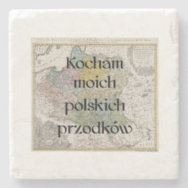 Ik hou van mijn Poolse voorouders | Aangepaste Ond Stenen Onderzetter