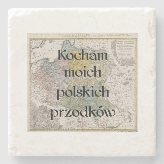 Ik hou van mijn Poolse voorouders | Aangepaste Ond Stenen Onderzetter (Voorkant)