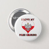 Ik hou van mijn Poolse Vriendin Ronde Button 5,7 Cm (Voorkant /achterkant)
