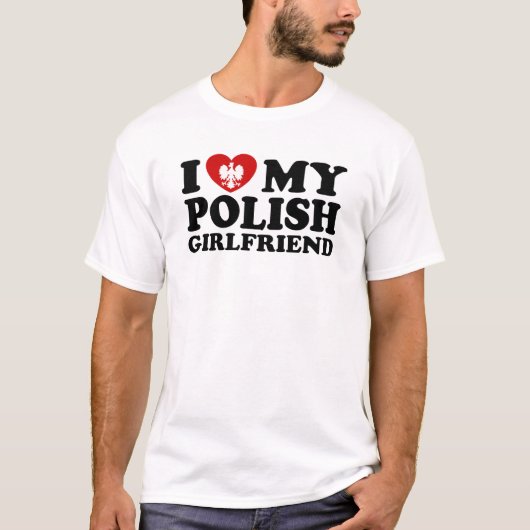 Ik hou van mijn Poolse Vriendin T-shirt (Voorkant)