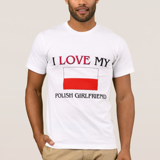 Ik hou van mijn Poolse Vriendin T-shirt (Voorkant)