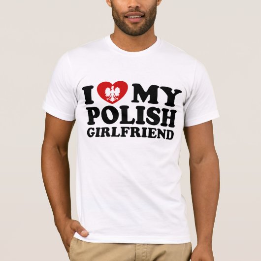 Ik hou van mijn Poolse Vriendin T-shirt (Voorkant)