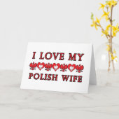 Ik hou van mijn Poolse vrouw Kaart (Gele Bloem)