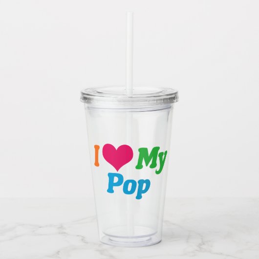 Ik hou van mijn Pop Acryl Drinkbeker (Voorkant)