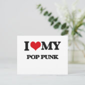 Ik hou van mijn POP PUNK Briefkaart (Staand voorkant)