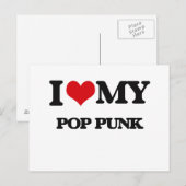 Ik hou van mijn POP PUNK Briefkaart (Voorkant / Achterkant)