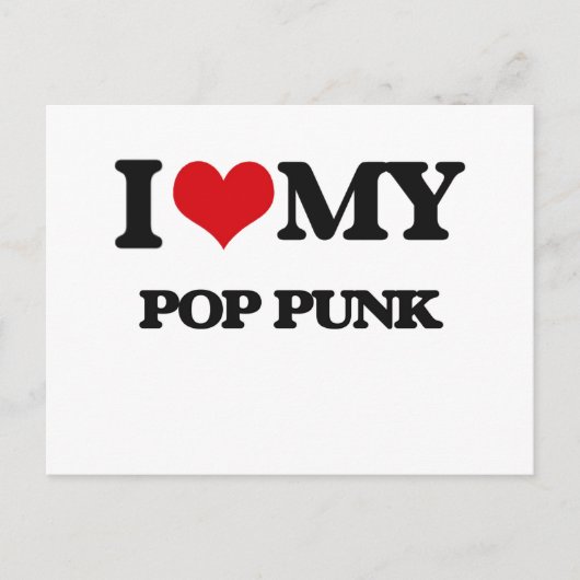 Ik hou van mijn POP PUNK Briefkaart (Voorkant)