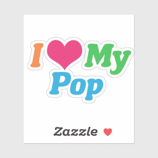 Ik hou van mijn Pop Sticker (Vel)