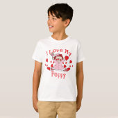 Ik hou van mijn popy Rag Doll & Hearts T-shirt (Voorkant volledig)