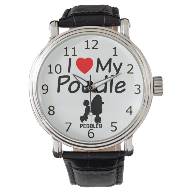 Ik hou van mijn porselehond horloge (Voorkant)