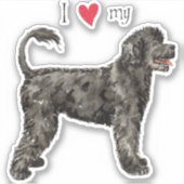 Ik hou van mijn Portugees Water Dog Vinyl Sticker (Voorkant)