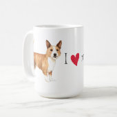 Ik hou van mijn Portugese Podengo Pequeno Koffiemok (Voorkant links)