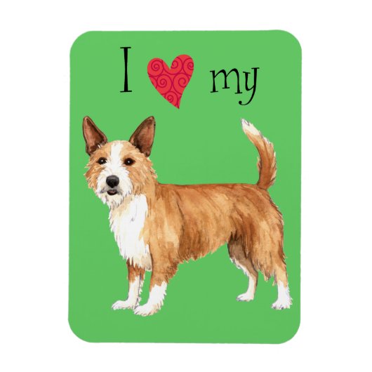 Ik hou van mijn Portugese Podengo Pequeno Magneet (Verticaal)