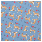 Ik hou van mijn Portugese podengo Stof (Swatch)