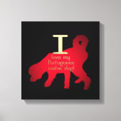 IK HOU VAN MIJN PORTUGESE WATERHOND CANVAS AFDRUK (Voorkant)