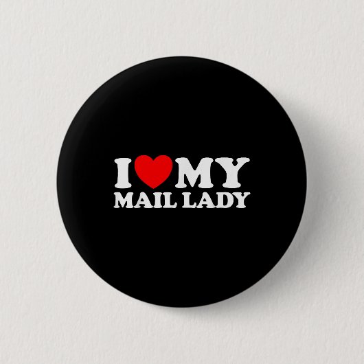 Ik hou van mijn post dame grappige Schattigee post Ronde Button 5,7 Cm (Voorkant)
