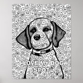 Ik hou van mijn Poster voor volwassen honden (Voorkant)