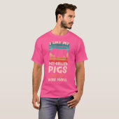 Ik hou van mijn potbuikvarkens Varkensfokkerij Bre T-shirt (Voorkant volledig)