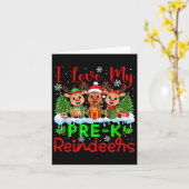 Ik hou van mijn Pre-K Reinders kerst leraar Kaart (Gele Bloem)