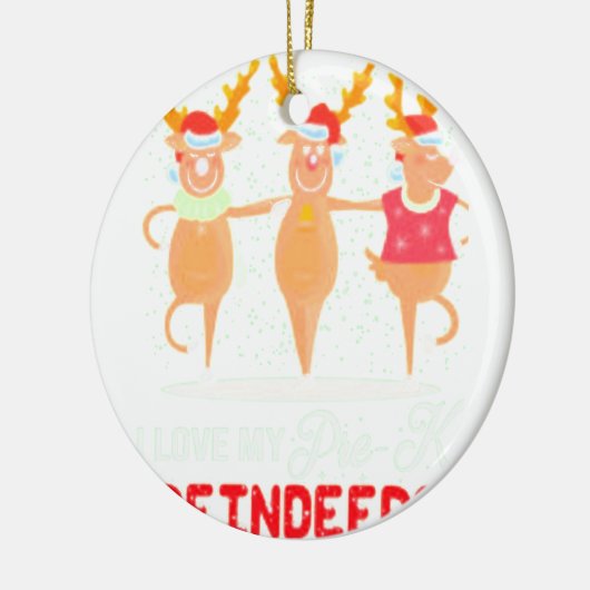 Ik hou van mijn prek keramisch ornament (Links)