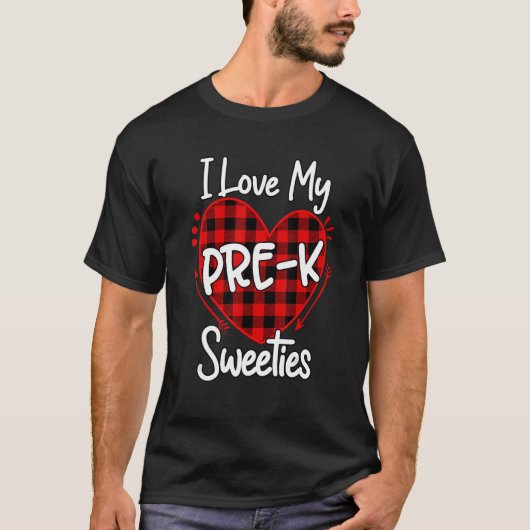Ik hou van mijn prek Sweeties Leopard Pset Heart T T-shirt (Voorkant)