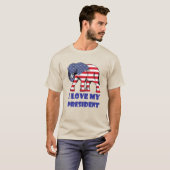 Ik hou van mijn President Amerikaanse vlag T-shirt (Voorkant volledig)