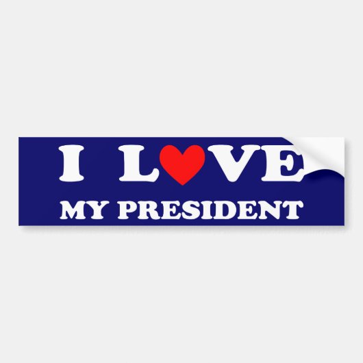 Ik hou van mijn President bumper sticker (Voorkant)