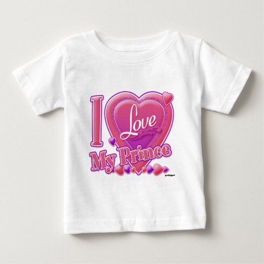 Ik hou van mijn prins roze/paars - hart (Voorkant)