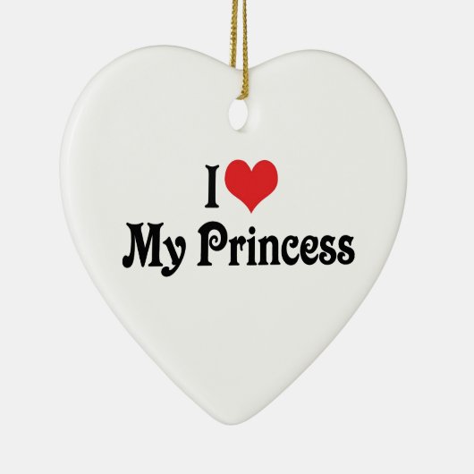 Ik hou van mijn prinses keramisch ornament (Rechts)