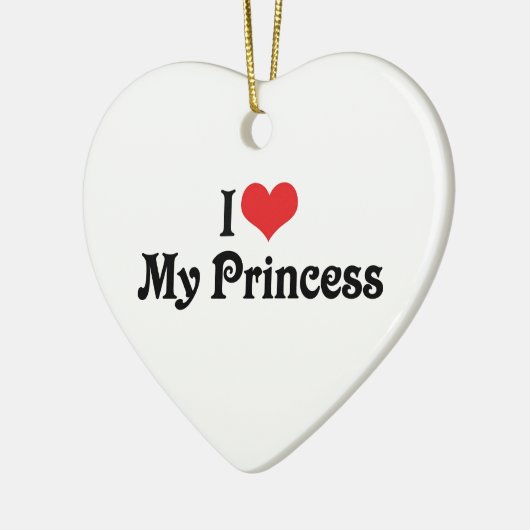 Ik hou van mijn prinses keramisch ornament (Links)