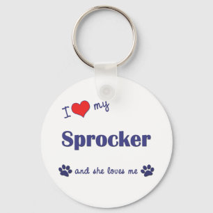 Ik hou van mijn procker (Vrouw Dog) Sleutelhanger