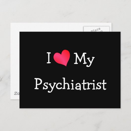 Ik hou van mijn psychiater briefkaart (Voorkant / Achterkant)