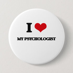 Ik hou van mijn psycholoog ronde button 7,6 cm