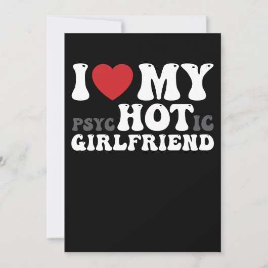 Ik hou van mijn psychotische Vriendin grappig in h Kaart (Voorkant)