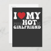 Ik hou van mijn psychotische Vriendin grappig in h Uitnodiging Briefkaart (Voorkant / Achterkant)