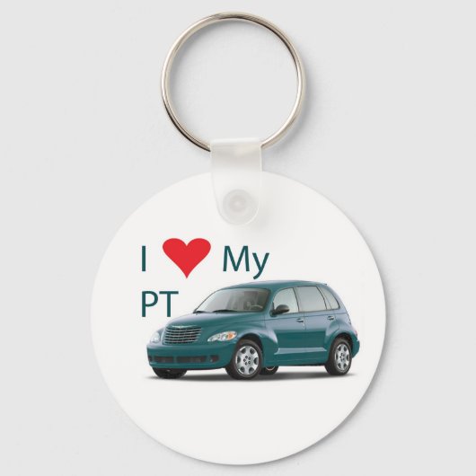 Ik hou van mijn PT-Sleutelhanger (Aqua/Blauwgroen) Sleutelhanger (Voorkant)