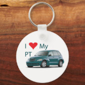 Ik hou van mijn PT-Sleutelhanger (Aqua/Blauwgroen) Sleutelhanger (Voorkant)