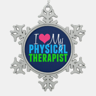 Ik hou van mijn PT Tin Sneeuwvlok Ornament