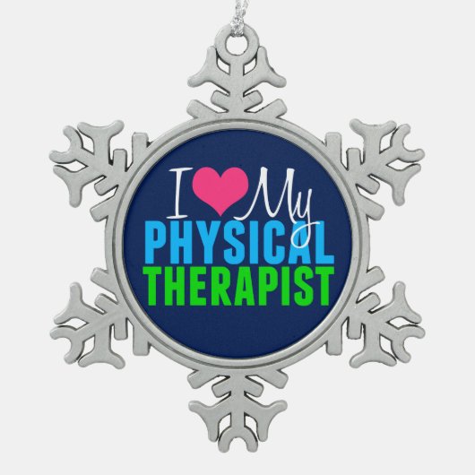 Ik hou van mijn PT Tin Sneeuwvlok Ornament (Voorkant)