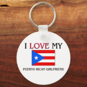 Ik hou van mijn Puerto Ricaans Vriendin Sleutelhanger (Voorkant)