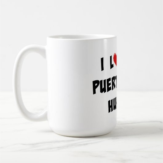 Ik hou van mijn Puerto Ricaanse echtgenoot Koffiemok (Links)