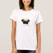 Ik hou van mijn Pug Cute Pug en Love Quote T-shirt (Voorkant)