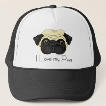 Ik hou van mijn Pug Cute Pug en Love Quote