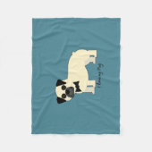 Ik hou van mijn Pug Fleece Deken (Voorkant)