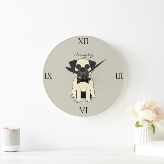 Ik hou van mijn Pug Grote Klok (Huis)