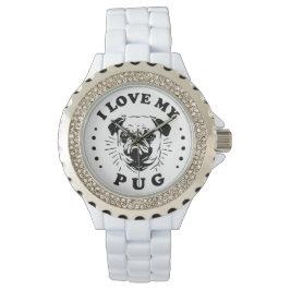 Ik hou van mijn pug horloge