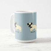 Ik hou van mijn pug koffiemok (Voorkant links)
